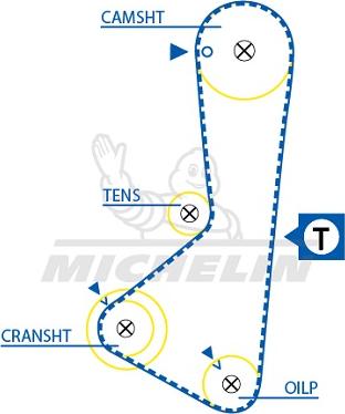 MICHELIN EngineParts SMATB0176 - Courroie de distribution cwaw.fr