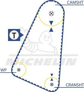 MICHELIN EngineParts SMATB0226 - Courroie de distribution cwaw.fr