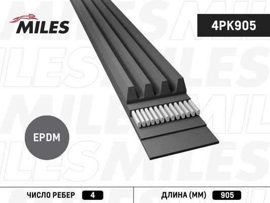 Miles 4PK905 - Courroie trapézoïdale à nervures cwaw.fr