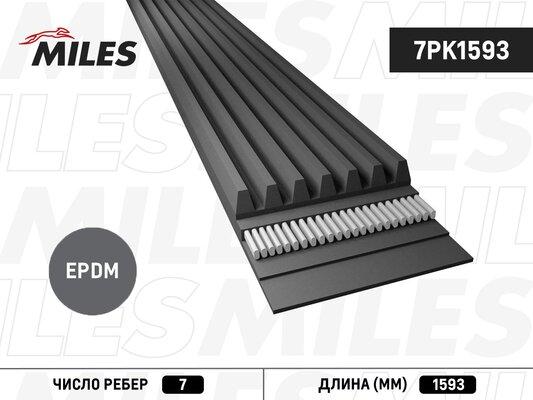 Miles 7PK1593 - Courroie trapézoïdale à nervures cwaw.fr