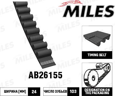 Miles AB26155 - Courroie de distribution cwaw.fr