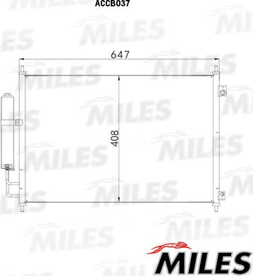 Miles ACCB037 - Condensateur, climatisation cwaw.fr