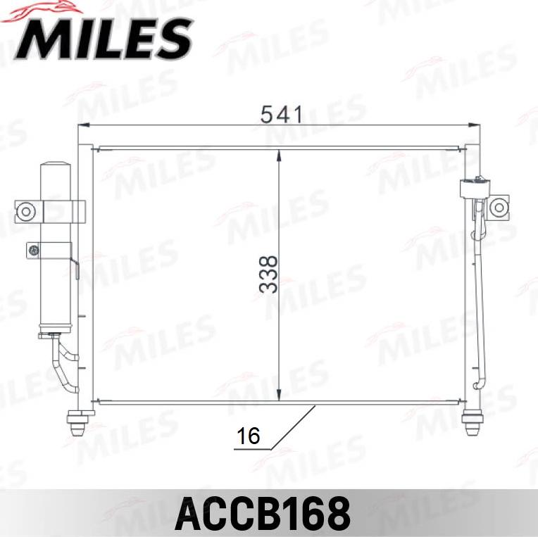 Miles ACCB168 - Condensateur, climatisation cwaw.fr