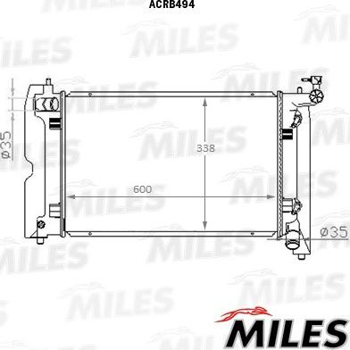 Miles ACRB494 - Radiateur, refroidissement du moteur cwaw.fr