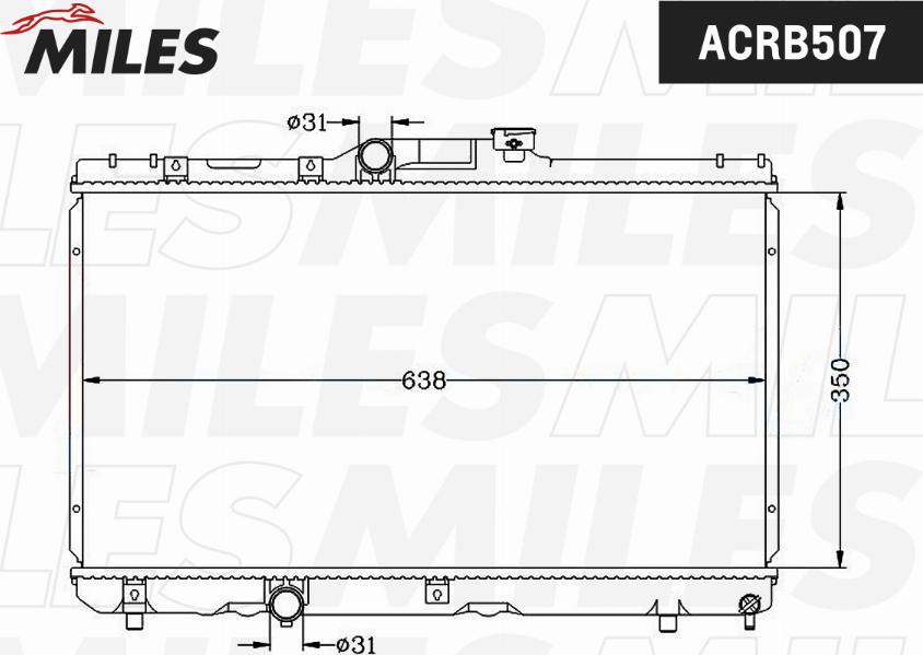 Miles ACRB507 - Radiateur, refroidissement du moteur cwaw.fr