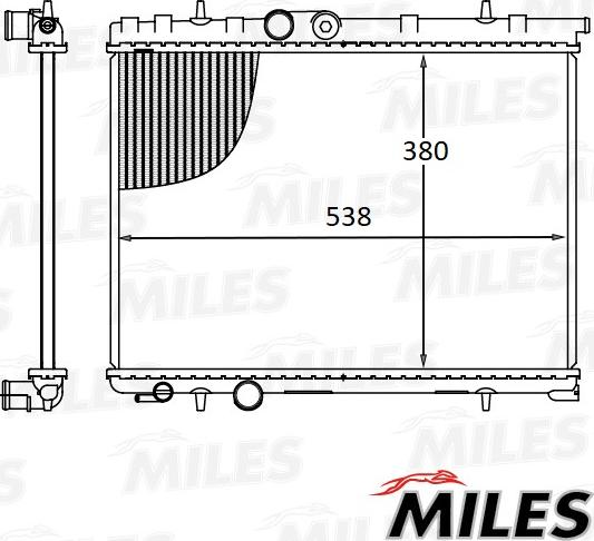 Miles ACRB043 - Radiateur, refroidissement du moteur cwaw.fr