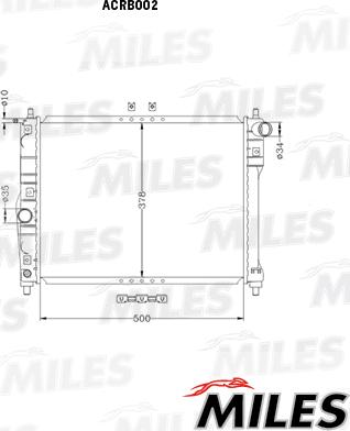 Miles ACRB002 - Radiateur, refroidissement du moteur cwaw.fr