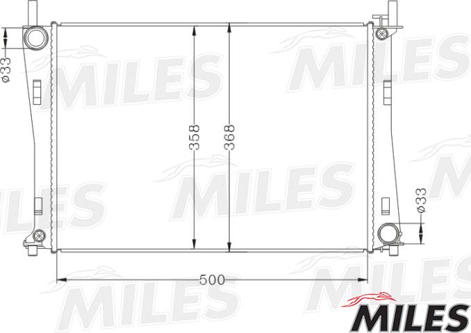 Miles ACRB019 - Radiateur, refroidissement du moteur cwaw.fr