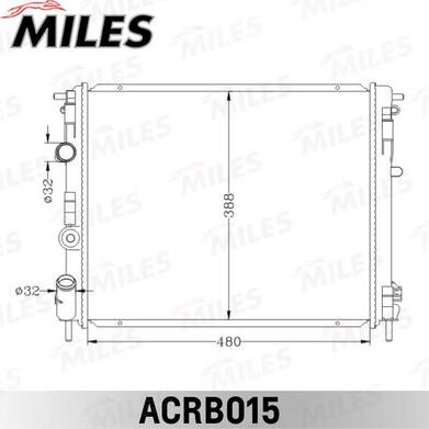 Miles ACRB015 - Radiateur, refroidissement du moteur cwaw.fr