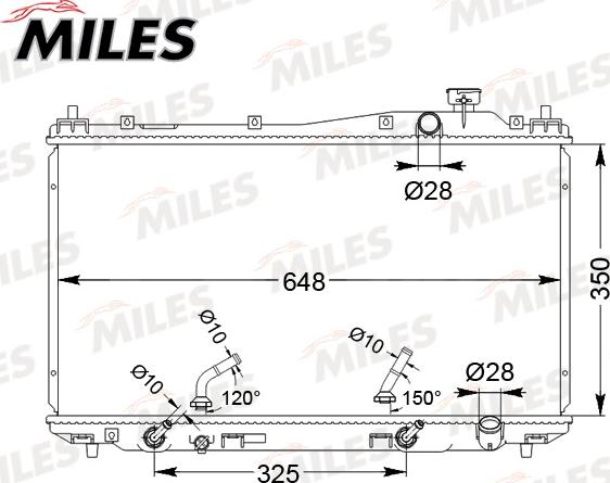 Miles ACRB077 - Radiateur, refroidissement du moteur cwaw.fr