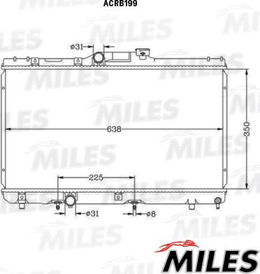 Miles ACRB199 - Radiateur, refroidissement du moteur cwaw.fr