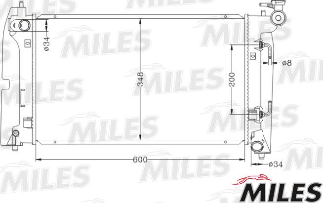 Miles ACRB105 - Radiateur, refroidissement du moteur cwaw.fr