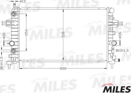 Miles ACRB103 - Radiateur, refroidissement du moteur cwaw.fr