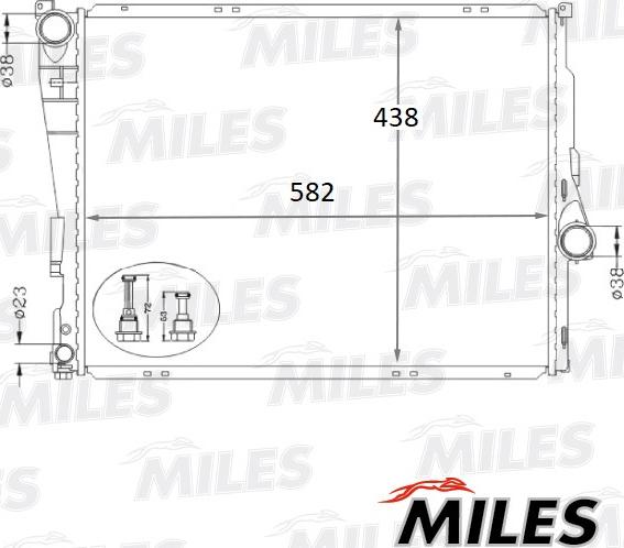 Miles ACRB102 - Radiateur, refroidissement du moteur cwaw.fr