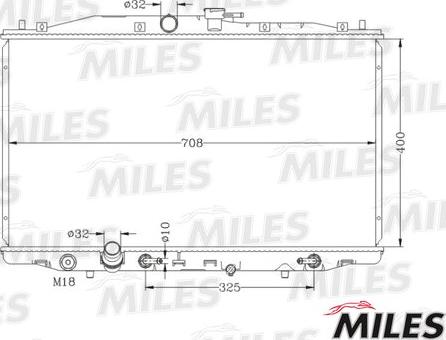 Miles ACRB359 - Radiateur, refroidissement du moteur cwaw.fr