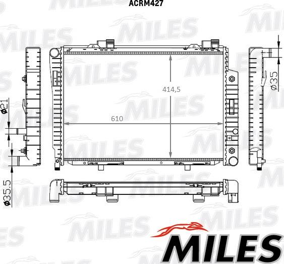 Miles ACRM427 - Radiateur, refroidissement du moteur cwaw.fr