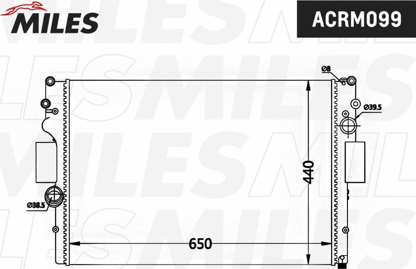 Miles ACRM099 - Radiateur, refroidissement du moteur cwaw.fr