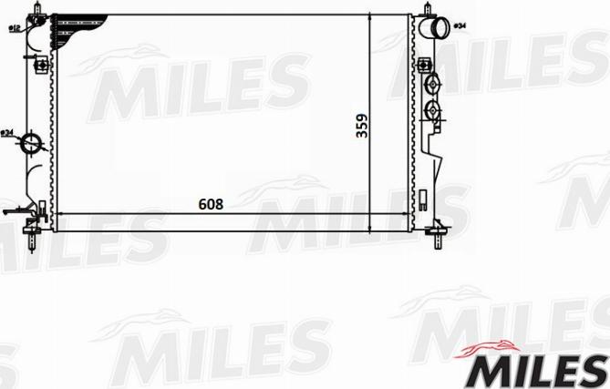 Miles ACRM060 - Radiateur, refroidissement du moteur cwaw.fr