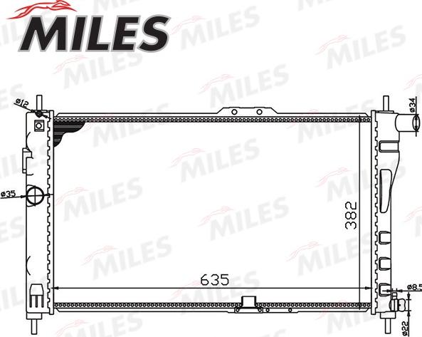 Miles ACRM000 - Radiateur, refroidissement du moteur cwaw.fr