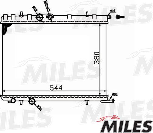 Miles ACRM010 - Radiateur, refroidissement du moteur cwaw.fr