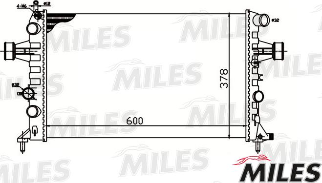 Miles ACRM080 - Radiateur, refroidissement du moteur cwaw.fr