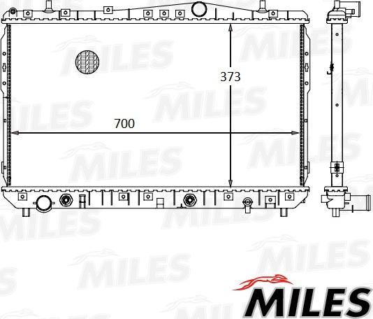 Miles ACRM030 - Radiateur, refroidissement du moteur cwaw.fr