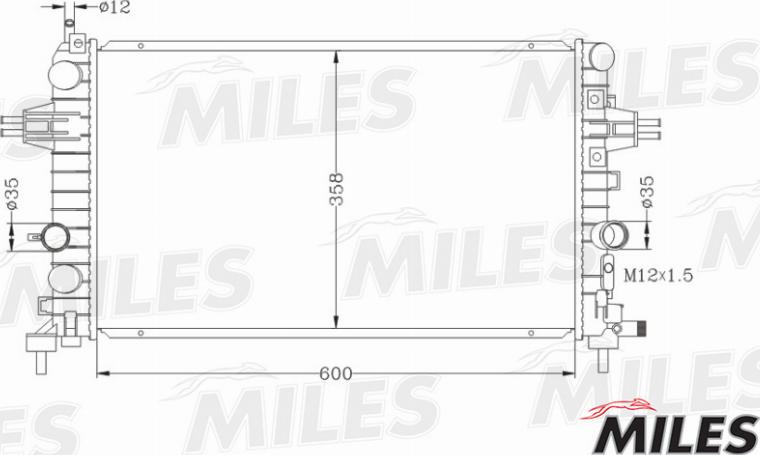 Miles ACRM031 - Radiateur, refroidissement du moteur cwaw.fr