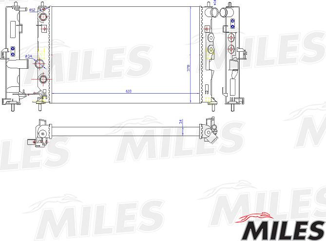 Miles ACRM070 - Radiateur, refroidissement du moteur cwaw.fr