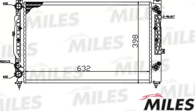 Miles ACRM141 - Radiateur, refroidissement du moteur cwaw.fr