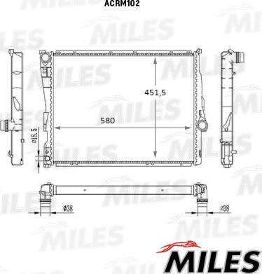 Miles ACRM102 - Radiateur, refroidissement du moteur cwaw.fr