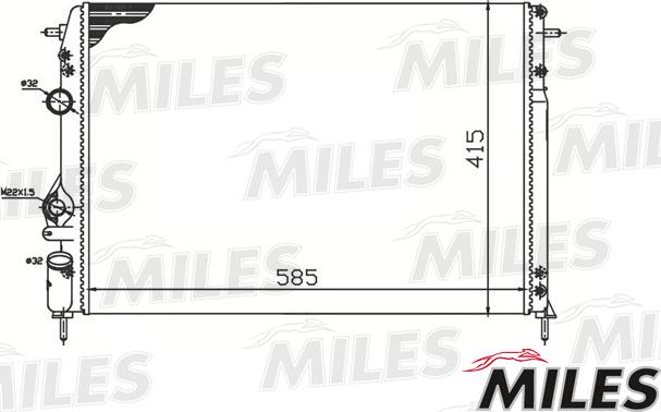 Miles ACRM110 - Radiateur, refroidissement du moteur cwaw.fr