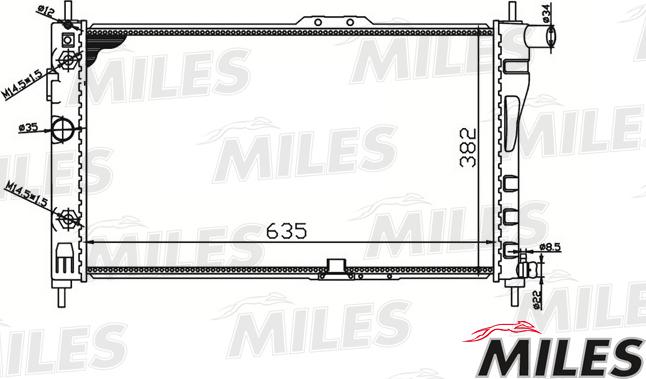 Miles ACRM348 - Radiateur, refroidissement du moteur cwaw.fr