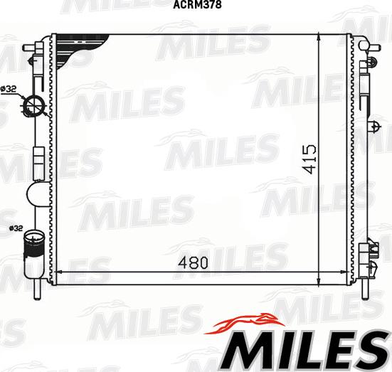 Miles ACRM378 - Radiateur, refroidissement du moteur cwaw.fr