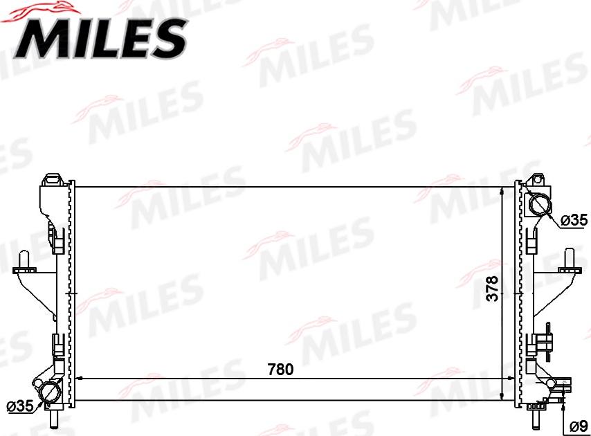 Miles ACRM209 - Radiateur, refroidissement du moteur cwaw.fr