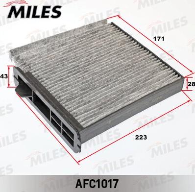 Miles AFC1017 - Filtre, air de l'habitacle cwaw.fr