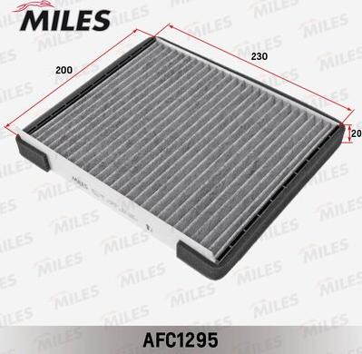 Miles AFC1295 - Filtre, air de l'habitacle cwaw.fr