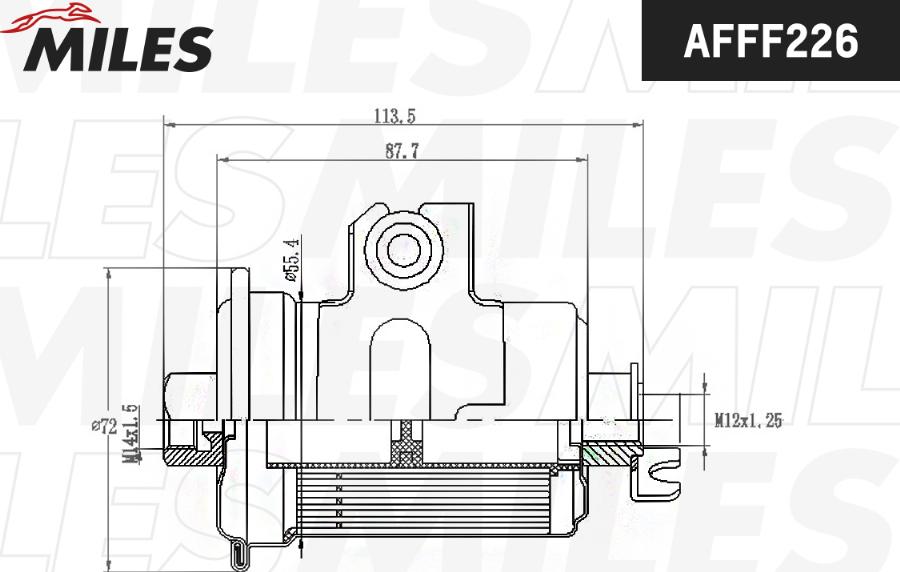 Miles AFFF226 - Filtre à carburant cwaw.fr