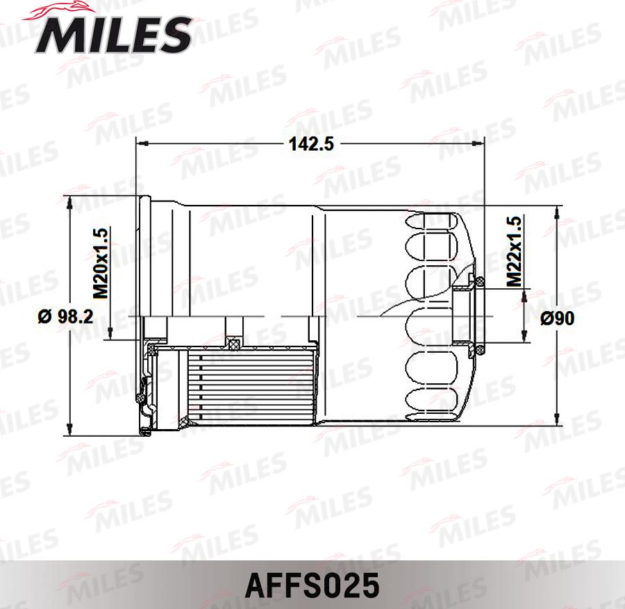 Miles AFFS025 - Filtre à carburant cwaw.fr