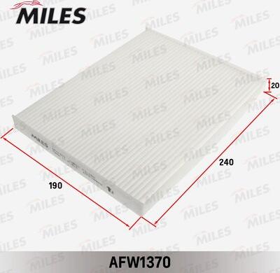 Miles AFW1370 - Filtre, air de l'habitacle cwaw.fr