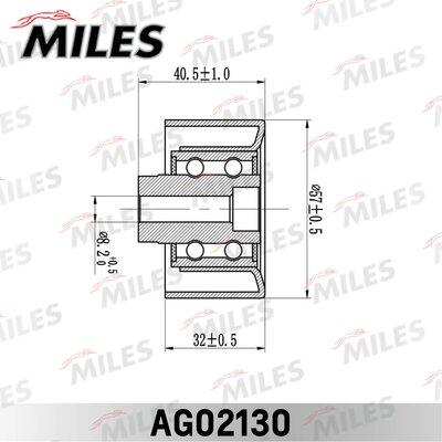 Miles AG02130 - Poulie renvoi / transmission, courroie de distribution cwaw.fr