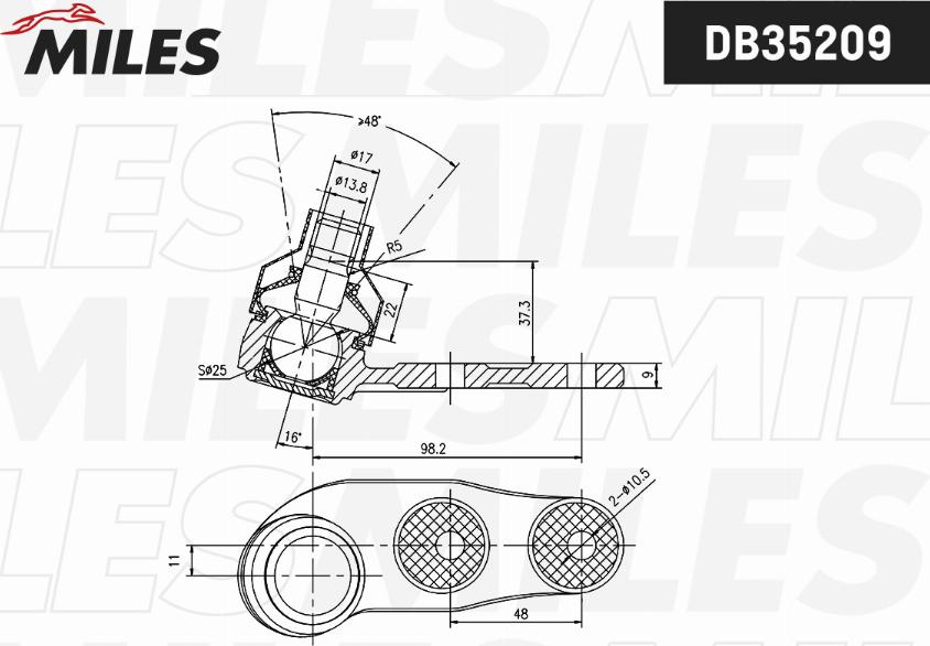 Miles DB35209 - Rotule de suspension cwaw.fr