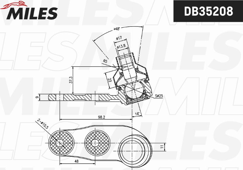 Miles DB35208 - Rotule de suspension cwaw.fr