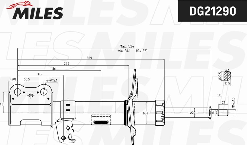 Miles DG21290 - Amortisseur cwaw.fr