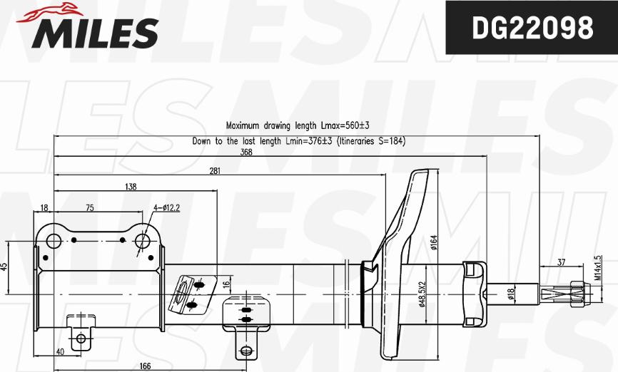 Miles DG22098 - Amortisseur cwaw.fr