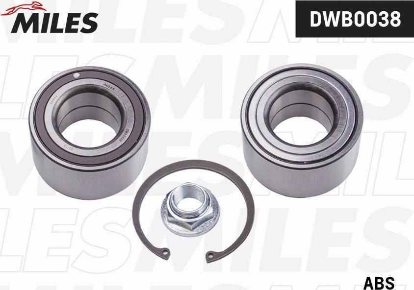 Miles DWB0038 - Kit de roulements de roue cwaw.fr