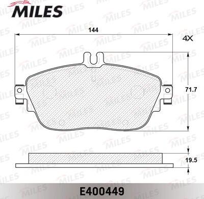 Miles E400449 - Kit de plaquettes de frein, frein à disque cwaw.fr