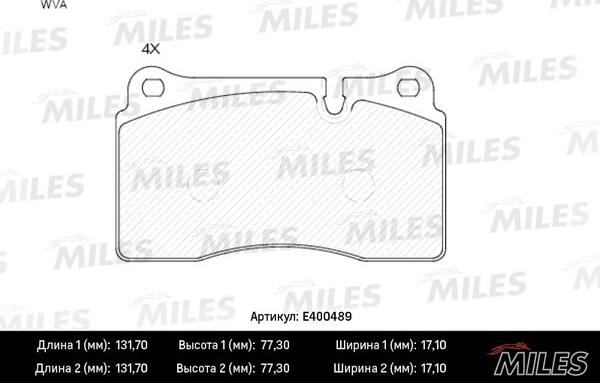 Miles E400489 - Kit de plaquettes de frein, frein à disque cwaw.fr