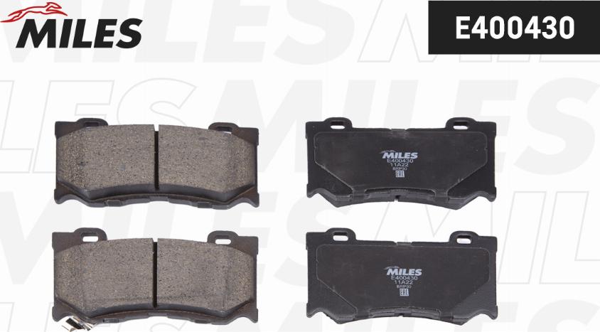 Miles E400430 - Kit de plaquettes de frein, frein à disque cwaw.fr