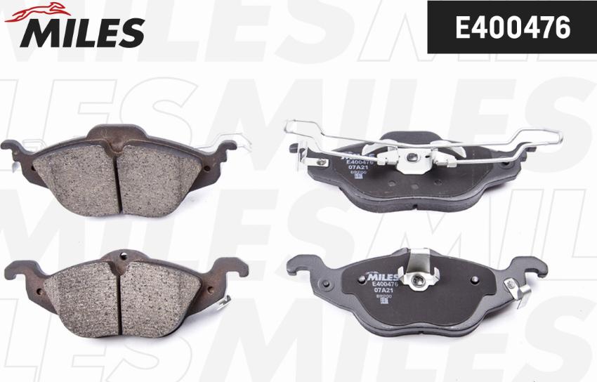 Miles E400476 - Kit de plaquettes de frein, frein à disque cwaw.fr