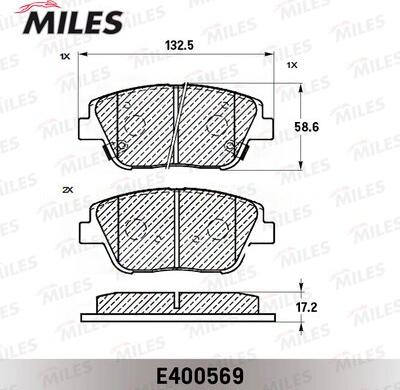 Miles E400569 - Kit de plaquettes de frein, frein à disque cwaw.fr